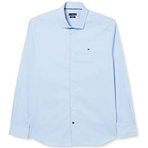 Tommy Hilfiger Slim Fit Overhemd CORE CL FLEX POPLIN met Logo Light Blue