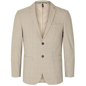 SELETED HOMME Heren Slhslim-Liam Sand Check BLZ Flex Noos Blazer, Zand/Checks: bruin, 90