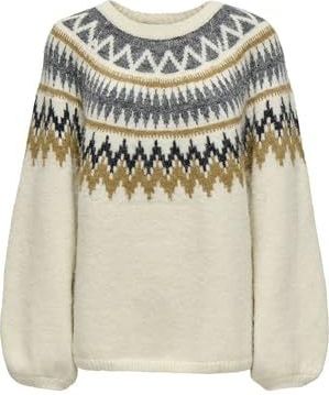 Onlreykja Ls O-Neck KNT, wit (whitecap gray), S