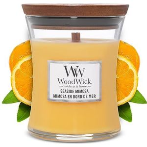 WoodWick Hourglass Medium Geurkaars - Seaside Mimosa