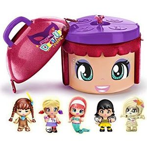 Pinypon - Dress Up Party, 5 figuren met container, partykostuums, Limited Edition, speelgoed (Famosa 700015882)