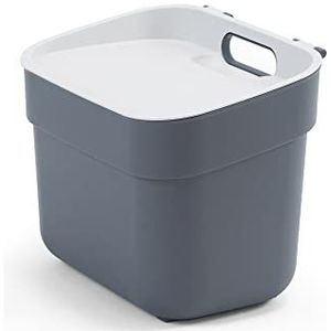 Curver Ready to Collect Afvalemmer met opklapbaar deksel, 5 l, donkergrijs