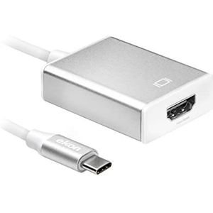 ekon USB-C HDMI-adapter HDMI bus mini USB-C kabel 15,5 cm voor tv, Smart TV, Apple MacBook, laptop, projector, smartphone, tablet