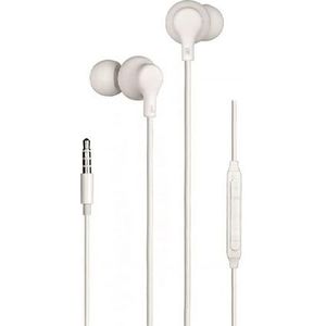 In-ear hoofdtelefoon met microfoon en volumeregeling, ideaal voor luisteren naar muziek en telefoneren met comfort.
