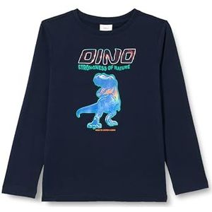 s.Oliver Junior T-shirt voor jongens, lange mouwen, blauw 116, blauw, 116 cm