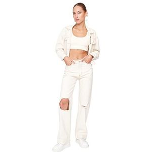 Trendyol Jeans voor dames, Ecru, 62