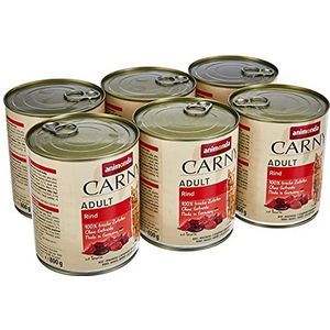 Animonda Carny Adult Kattenvoer, Nat Voer Voor Volwassen Katten, Puur Rundvlees, 6 X 800 G