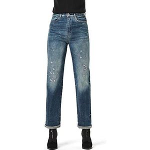 G-STAR Raw Tedie Ultra High Waist Straight Jeans voor dames, Blauw (Antic Faded Arsenic Blue Restored D17188-b454-b816), 27W / 32L