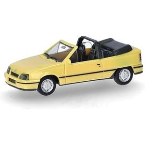 herpa 421027 modelauto Opel Kadett E Gsi Cabrio, Jamaica, miniatuur op schaal 1:87, verzamelstuk, Made in Germany, model van kunststof, meerkleurig
