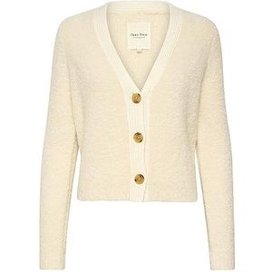 Part Two Dames Cardigan V-hals lange mouwen regular fit button sluiting, wit cap grijs, L