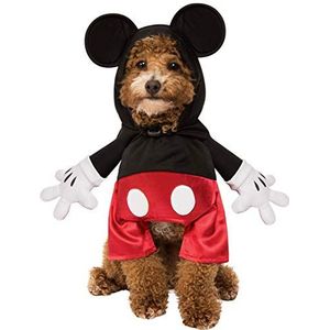 Rubie's Disney-kostuum voor volwassenen, uniseks, Mickey & Friends, huisdierkostuum, Mickey Mouse feestartikelen, meerkleurig, M halsomtrek 14,5, omtrek 20, rug 15 US