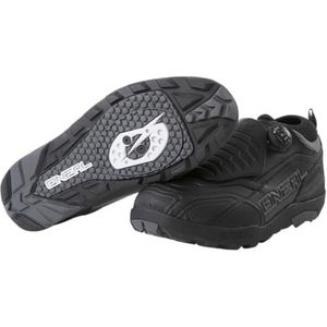 O'NEAL fietsschoen MTB DH FR downhill freeride, waterdichte, ademende, twist-and-quick bevestiging voor een perfecte pasvorm, Leam WP SPD Shoe unisex, Volwassen, Zwart, Maat 40