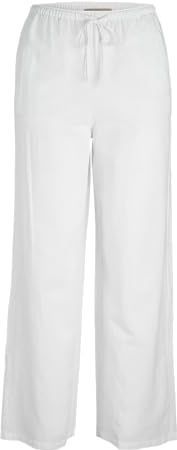 Jack & Jones - Jxflora - Damesbroek - Wit - Linnen Blend