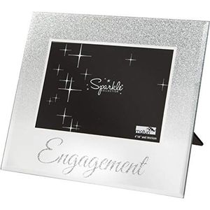 Mirrored Silver Glitter 6 x 4 Inch fotolijst Engagement