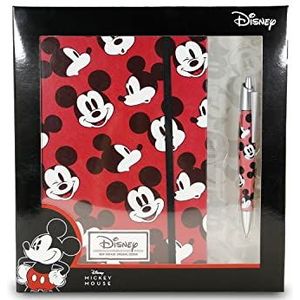 karactermania Mickey Mouse Blinks-geschenkdoos met dagboek en pen, rood
