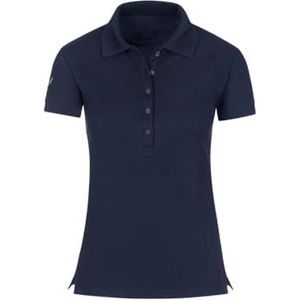 Trigema Poloshirt voor dames met kristalsteentjes, blauw (navy 046), L