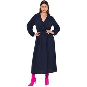 Ulla Popken Jurk, marineblauw, 42/44 NL