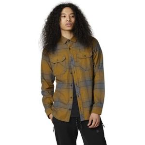 Fox Racing Heren Traildust 2.0 Flanel Button-Down-Shirt, Caramel, Small