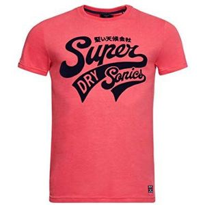 Superdry Bedrukt T-shirt voor heren, Future Fuchsia, XS