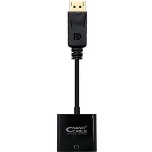 DisplayPort mannelijk naar SVGA Vrouwelijk, zwart, lengte 15 cm, ideaal voor het aansluiten van uw pc op monitoren met SVGA-ingang.