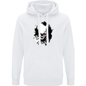 Ert Group Origineel en officieel gelicentieerd door Horror wit sweatshirt met capuchon voor heren It 014, XL, It 014 White, XL