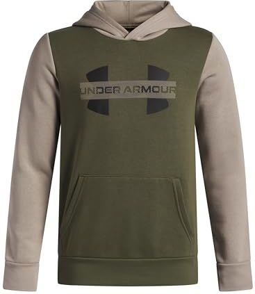 Under Armour - Rival - Sweatshirt - Beige Olijfgroen Zwart Wit