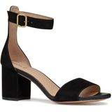 Geox Dames D VIRNILISA 65 S A Heeled sandalen, zwart, 35 EU, zwart, 35 EU