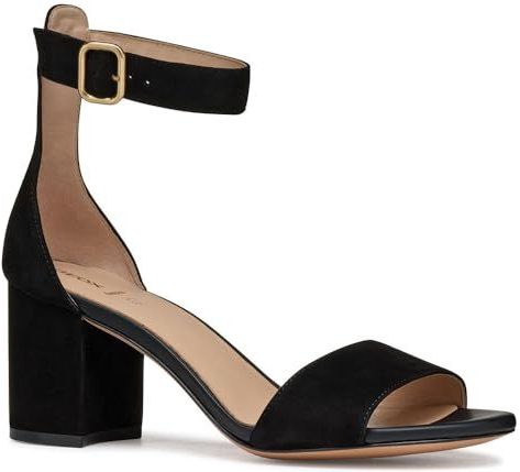 Geox Dames D VIRNILISA 65 S A Heeled sandalen, zwart, 35 EU, zwart, 35 EU