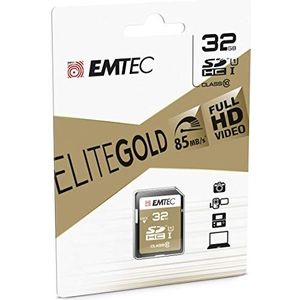 Emtec 32 GB Class10 Gold geheugenkaart SDHC klasse 10 - geheugenkaarten (32 GB, SDHC, klasse 10, 85 MB/s, zwart, bruin)