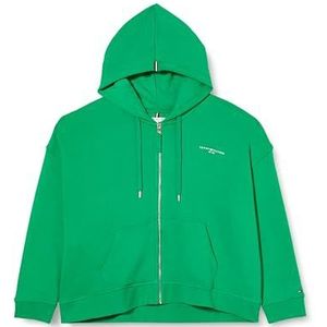 Tommy Hilfiger Dames 1985 hoodie met ritssluiting, Groen (Olympisch Groen), 76