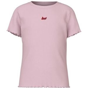 Name It - T-shirt - Kinderen - Geborduurd - Ronde Hals - Kapmouwen
