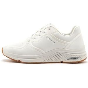 Skechers Sneaker Arch Fit S-mijlen dames Sneaker , Witte Duraleather Hot Smelt Trim , 35 EU