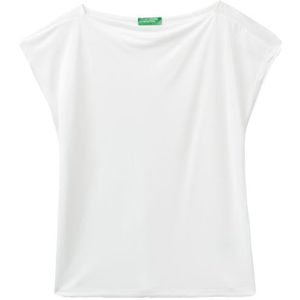 United Colors of Benetton T-shirt dames, Wit, XL