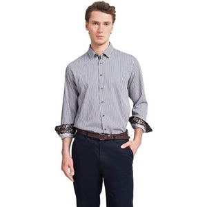 bugatti - Overhemd - Blauw - Geen Patroon