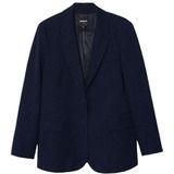 Blazer - Geborduurd - V-hals - Lange Mouw - Gerecycled Polyester