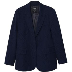 Blazer - Geborduurd - V-hals - Lange Mouw - Gerecycled Polyester