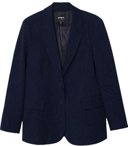 Blazer - Geborduurd - V-hals - Lange Mouw - Gerecycled Polyester