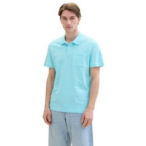 TOM TAILOR Poloshirt voor heren, 34921 - Caribbean Turquoise, L