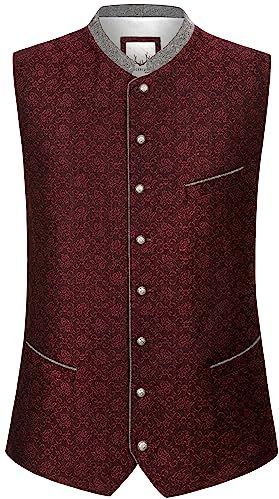 STOCKERPOINT Klederdracht gilet 'Marino'  grijs gemêleerd / bordeaux / bourgogne
