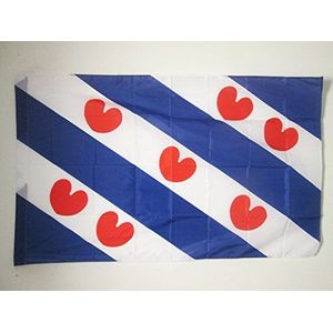 Friesland Provincie Vlag 90x60cm - Friesland Vlag in Nederland 60 x 90 cm Hoes voor vlaggenmast - AZ FLAG