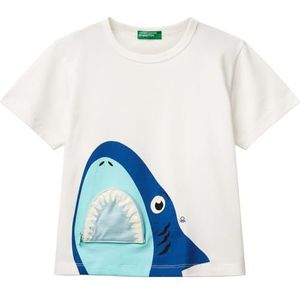 United Colors of Benetton T-shirt voor kinderen en jongeren, Wit, 18 mesi