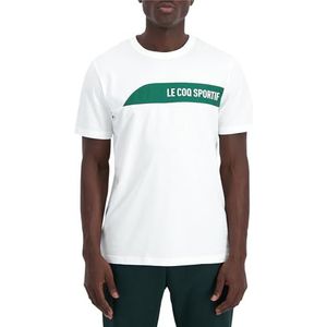 Le Coq Sportif Uniseks T-shirt, Nieuw optisch wit, M