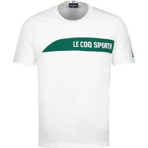 Le Coq Sportif Uniseks T-shirt, Nieuw optisch wit, M