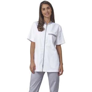 Siggi Horeca Dames Kaack Ellie Wit/Grijs, M