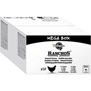 PEDIGREE® Ranchos™ zak multipack Mega Box gevulde kauwrollen met kip 10 x 80 g, mini 5-15 kg