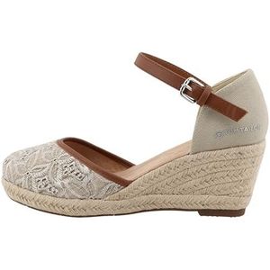 Tom Tailor - 5390090022 - Sandalen - Zand - Gevlochten Look Borduurwerk