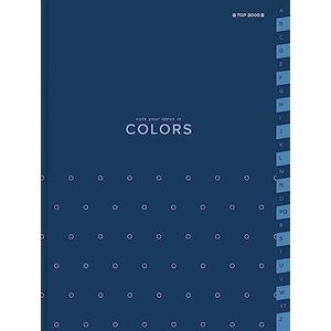 Index Notitieboek, A4, 96 vellen, geruit, A-Z, blauw/notitieboek met register, A-Z