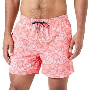 JACK & JONES Jpstfiji Jjswim Paisley zwemshorts voor heren, hot coral, S