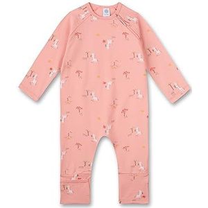 Sanetta Meisjes-overall roze donkey | praktische en comfortabele rompertje van zacht biologisch katoen voor meisjes | babyoverall maat, roze, 80 cm