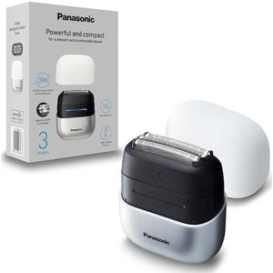 Panasonic ES-ACM3BW503 Serie 700 Compact Scheerapparaat met 3 Mesjes, Nat en Droog Gebruik Elektrisch Scheerapparaat, Baardsensor, IPX7 Waterdicht, Opladen via USB-C, AC USB Voedingsadapter, Wit